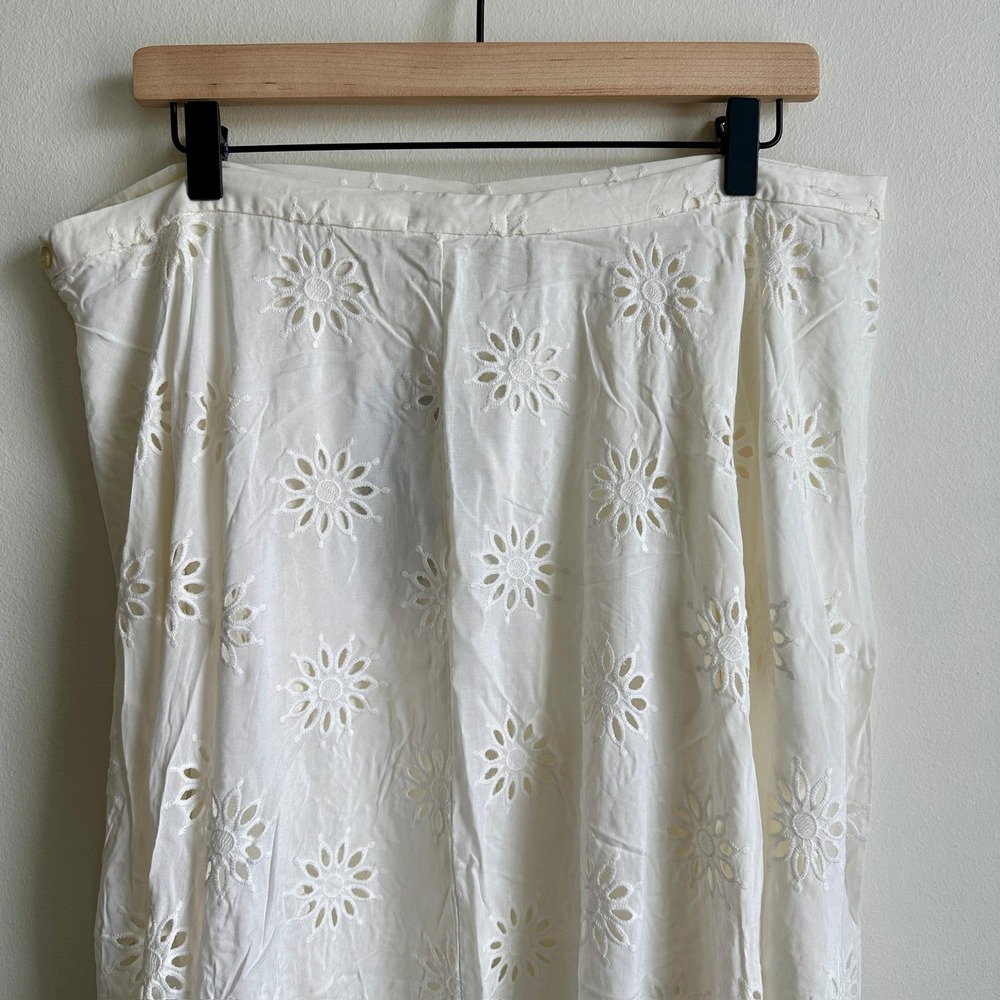 Women’s White Eyelet Maxi Skirt by - Picture 6 of 10